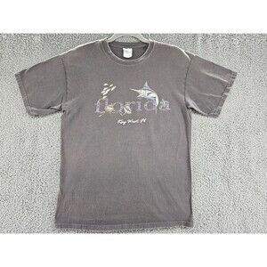Key West Florida Shirt Mens M Gray Vintage Fishing Y2K Gildan Novelty Gift Shop